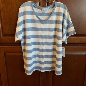 Chico’s stripe linen top. Size 3/XL(16).